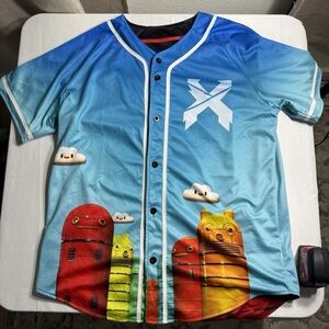 Excision Reversible Home Robot Baseball Jersey Size Large RARE